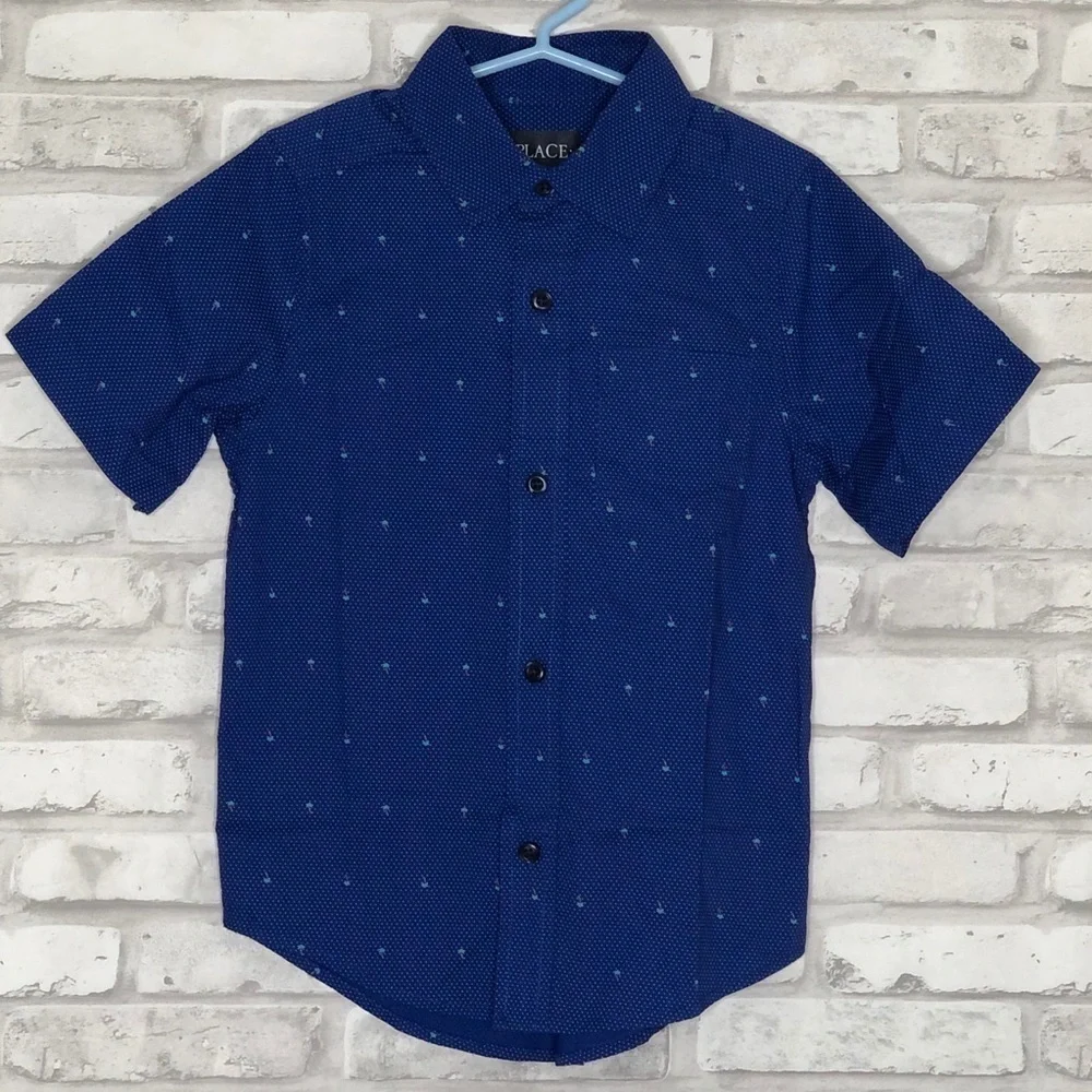 Children’s Place boys palm tree button down 5/6
